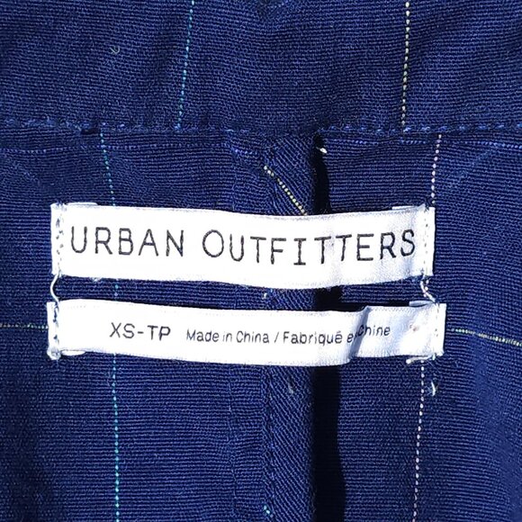 Urban Outfitters Sonata Blue Plaid Button Down Romper Sz XS FUN FLIRTY PLAYFUL - Picture 4 of 4